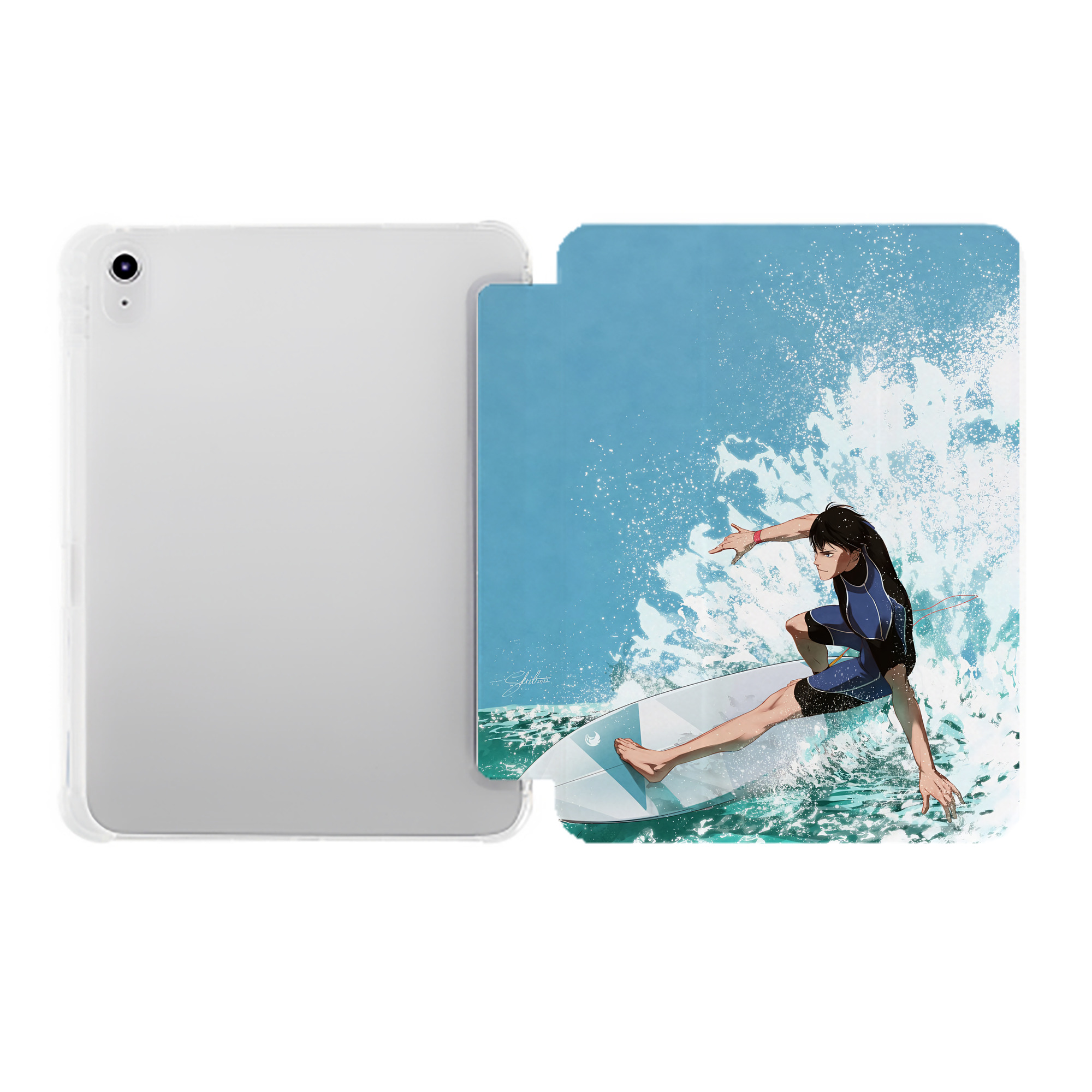 （画像用） ハイキュー!! Haikyu!! IPad ケース ペン収納付き 三つ折りスタンド PUレザー×シリコン 対応機種9.5/10.5/10.9インチ